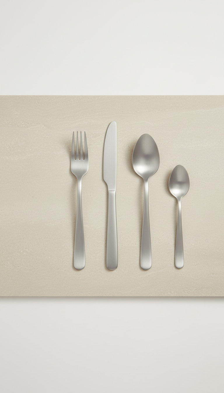 Brushed Metal Utensil Set, Four-Piece