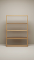 Minimalist Bookshelf Solid Oak Wood