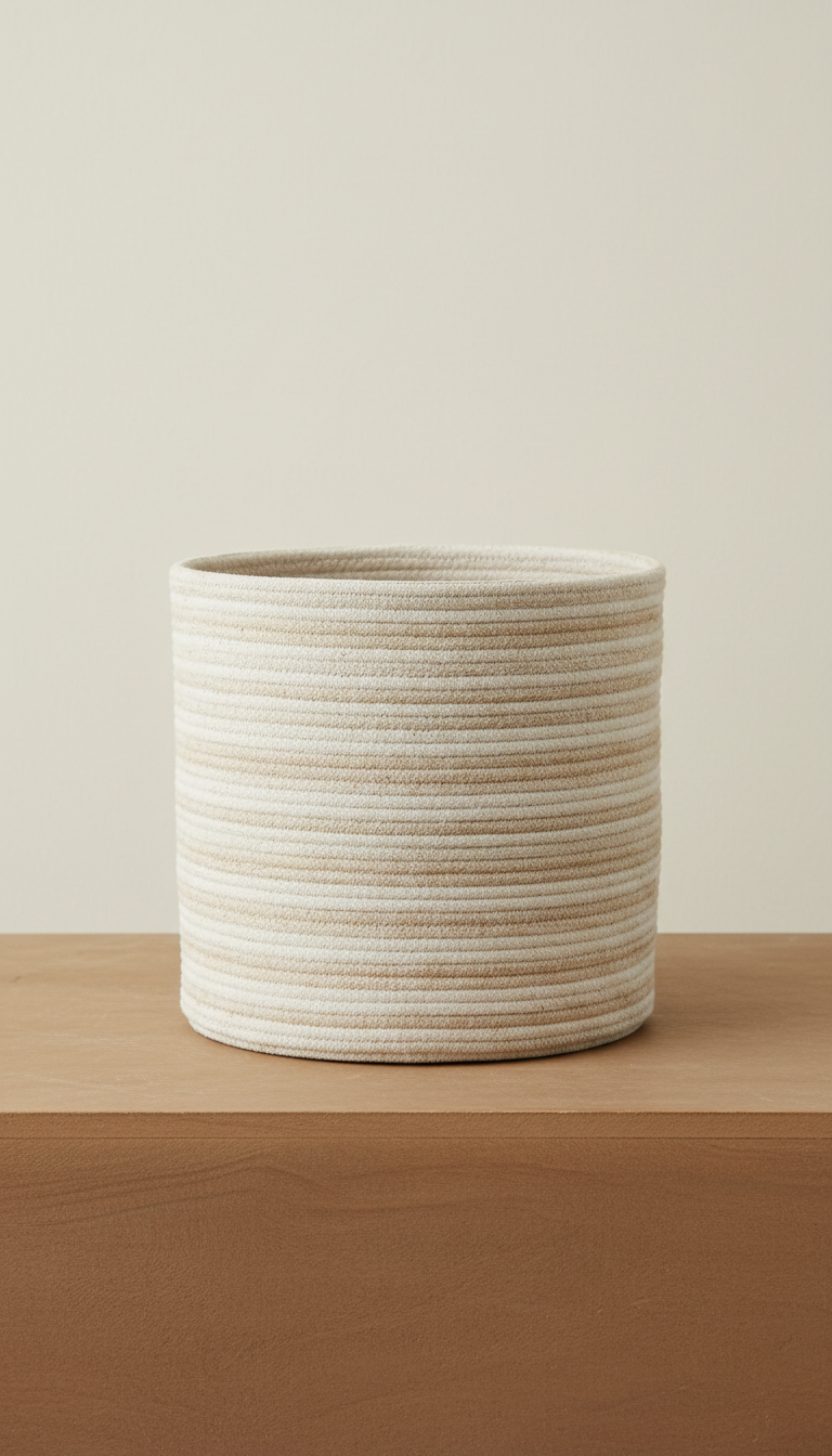Linen Storage Basket with Structured Sides